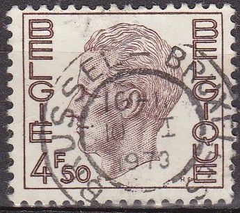 Belgica 1974 Scott 754 Sello Rey Balduino 4,50Fr usado 